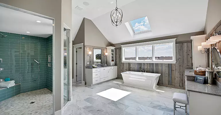 Guest Bathroom Flooring Remodel in Morton Grove